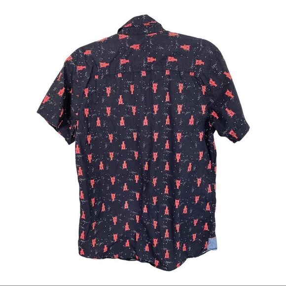 #157 GOOD VIBES slim fit lobster print button down - Picture 4 of 10